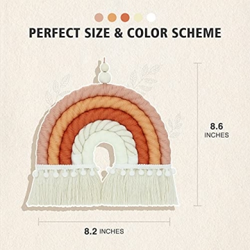 NIXX YU Macrame Rainbow Wall Hanging for Nursery Decor