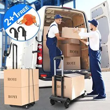 ROYI Folding Hand Truck - 360lbs Heavy Duty Utility Cart
