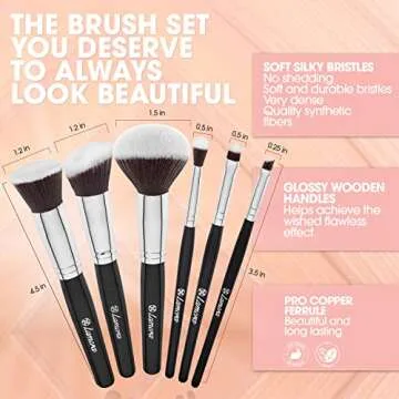 Premium 6 Piece Makeup Brush Set - Soft and Stylish