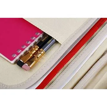 ti Zipper Portfolio Organizer A4 Note Pouch-Waterproof Document Bags/Zipper Binder/Paper Case for 12.5" Mac,Tablet,Pens,washi Tape,Journals,Sketch Books(Light Green)