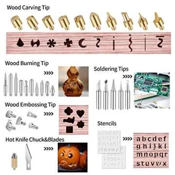 Rarlight Wood Burning Kit - 54 PCS Adjustable Temperature Tool