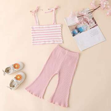 Trendy 2Pcs Summer Outfit for Baby Girls 0-6 Months