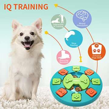 NPET Dog Puzzle Toy, Interactive Dog Toys Dog Enrichment Toys, IQ Training & Mental Enrichment Pet Toys for Small & Medium Dogs (Level 2)