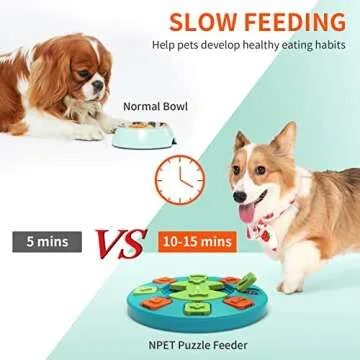 NPET Dog Puzzle Toy, Interactive Dog Toys Dog Enrichment Toys, IQ Training & Mental Enrichment Pet Toys for Small & Medium Dogs (Level 2)