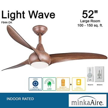 Minka-Aire Light Wave 52" Ceiling Fan, Stylish Design & Smart Features