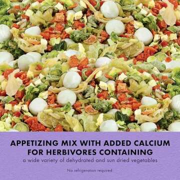 Zilla Reptile Food Munchies Vegetable Mix With Calcium, 4-Ounce