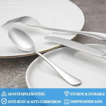8 Piece Stainless Steel Teaspoons Set - Dishwasher Safe