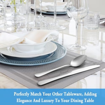 8 Piece Stainless Steel Teaspoons Set - Dishwasher Safe