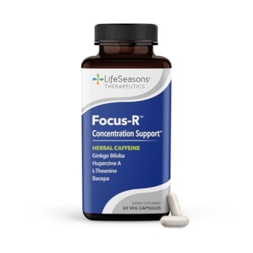 LifeSeasons - Focus-R Concentration Support Supplement - Natural Brain Booster for All Ages - Enhanc...