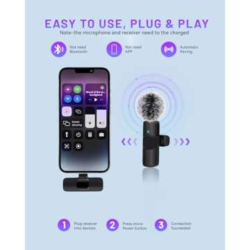 Zyerch Wireless Lavalier Microphone for iPhone and iPad