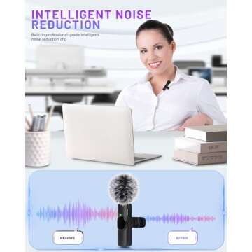 Zyerch Wireless Lavalier Microphone for iPhone and iPad