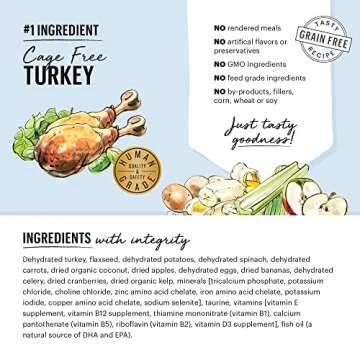 Dehydrated Grain Free Turkey Dog Food – Honest Kitchen 10 lb