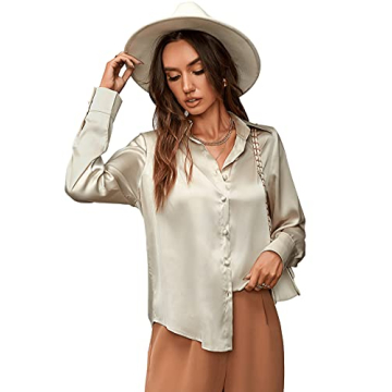 Stylish Satin Long Sleeve Blouse for Dances and More