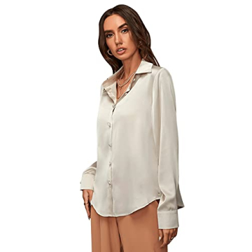Stylish Satin Long Sleeve Blouse for Dances and More