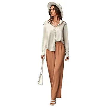 Stylish Satin Long Sleeve Blouse for Dances and More