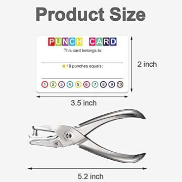 200 Reward Punch Cards for Kids Teachers and Business Loyalty