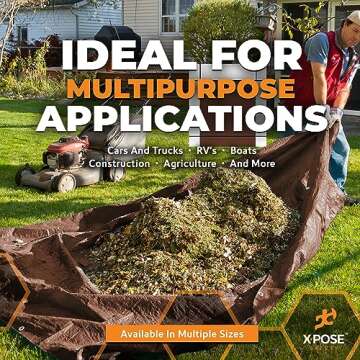 Super Heavy Duty 16 Mil Brown Poly Tarp Cover