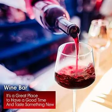 LUXBE Crystal Wine Glasses Set of 6 - 15.3 fl. oz