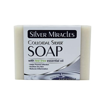 Silver Miracles Colloidal Silver Soap with Tea Tree Essential Oil