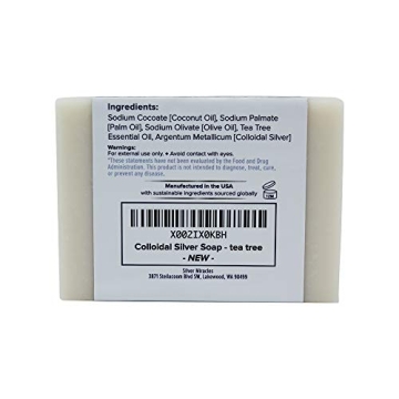 Healing Colloidal Silver Soap with Tea Tree Essential Oil