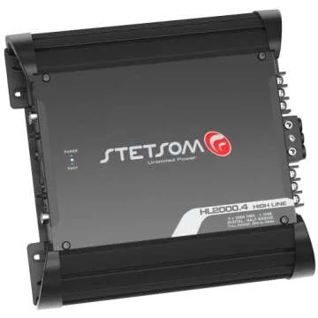 Stetsom HL 2000.4 1 Ohm Multichannel Car Audio Amplifier, HL2000.4 2K Watts RMS, 4 Channel, 1Ω Stable Full Range HD Sound Quality Car Stereo MD Crossover HPF LPF Bass Boost Front Rear Bridge Speakers