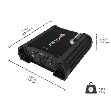 Stetsom HL 2000.4 1 Ohm Multichannel Car Audio Amplifier, HL2000.4 2K Watts RMS, 4 Channel, 1Ω Stable Full Range HD Sound Quality Car Stereo MD Crossover HPF LPF Bass Boost Front Rear Bridge Speakers