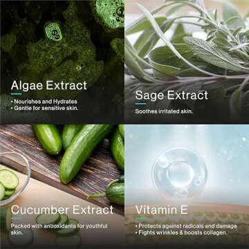 eb5 Aha Anti-Aging Facial Toner with Vitamins and Antioxidants, Tones, Firms & Tightens, Alchohol-Free, Clinically Tested on Sensitive Skin (6 fl oz)