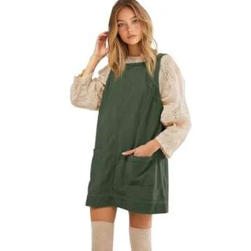 Buxitt Corduroy Dress for Women - Stylish & Comfortable