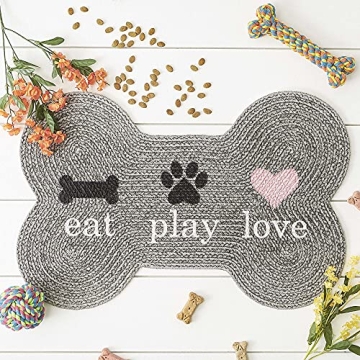 Bone Dry DII Braided Pet Mat for Stylish Pet Dining