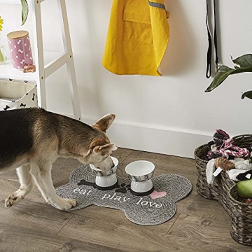 Bone Dry DII Braided Pet Mat for Stylish Pet Dining