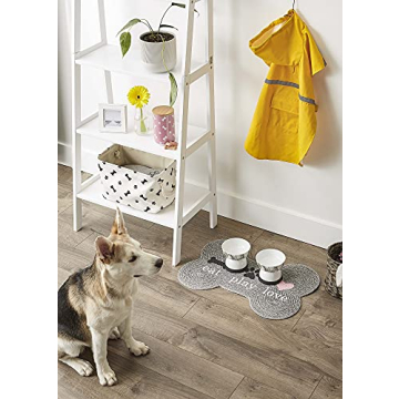 Bone Dry DII Braided Pet Mat for Stylish Pet Dining