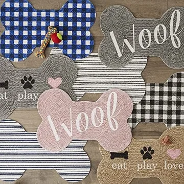 Bone Dry DII Braided Pet Mat for Stylish Pet Dining