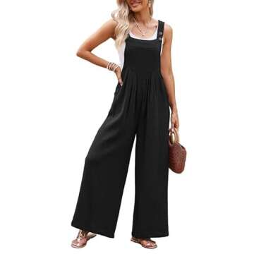 Stylish Dokotoo Women's Black Overalls Jumpsuit for Summer