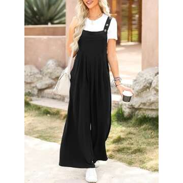 Stylish Dokotoo Women's Black Overalls Jumpsuit for Summer