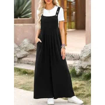 Stylish Dokotoo Women's Black Overalls Jumpsuit for Summer