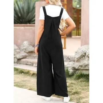 Stylish Dokotoo Women's Black Overalls Jumpsuit for Summer