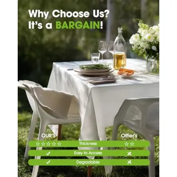Pureegg Disposable Table Cloths 12 Pack Waterproof 54x108