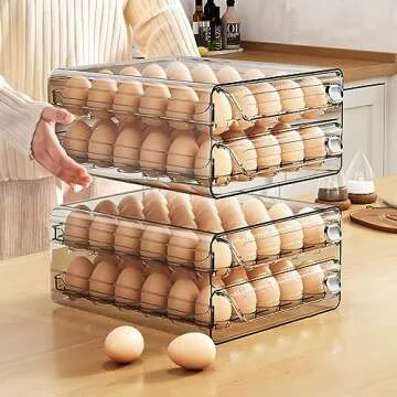 Egg Storage Organizer for Refrigerator - Stylish & Space-Saving