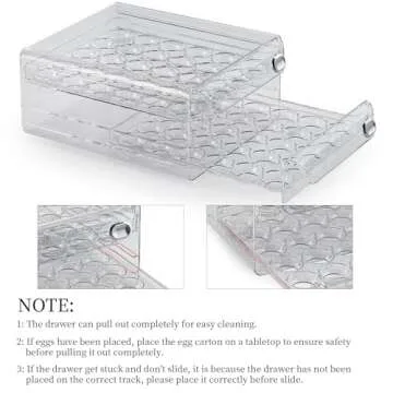 Egg Storage Organizer for Refrigerator - Stylish & Space-Saving