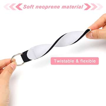 Pletpet 10 Pcs Customizable Sublimation Wristlet Keychain