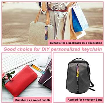 Pletpet 10 Pcs Customizable Sublimation Wristlet Keychain