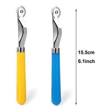 LUNARM 2 Pcs Tracing Wheel Sewing Tool, Plastic Handle Needle Point Tracing Wheel, Random Color Trac...