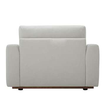 Amazon Brand – Rivet Modern Living Room Accent Chair, Chalk, 46.5"W x 37"D x 32.3"H