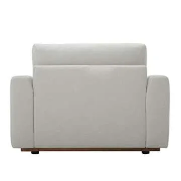 Amazon Brand – Rivet Modern Living Room Accent Chair, Chalk, 46.5"W x 37"D x 32.3"H