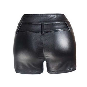 Stylish RAMISU Faux Leather Shorts for Women