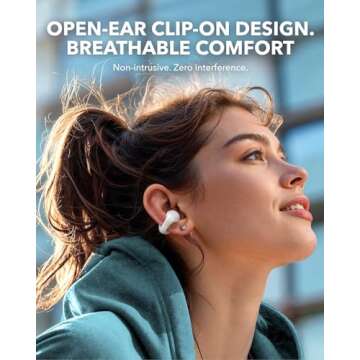 Soundcore C30i by Anker, Open-Ear Earbuds, Clip-On Headphones, Lightweight Comfort, Stable Fit, Firm...