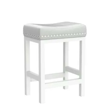 OUllUO Stylish Gray White Bar Stools for Kitchen