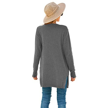 TASAMO Women's Cozy Open Front Cardigan With Pockets