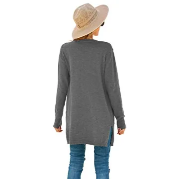 TASAMO Women's Cozy Open Front Cardigan With Pockets