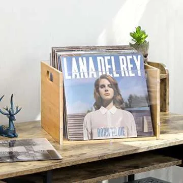 Stylish Multifunctional Record Storage Crate for Vinyl LPs